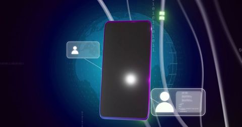 Digital Communication Concept with Smartphone and Binary Code - Download Free Stock Images Pikwizard.com