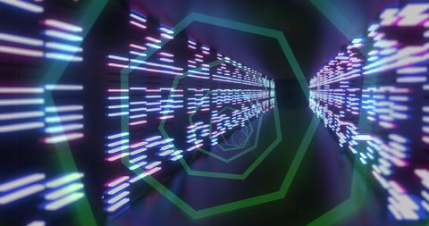 futuristic neon tunnel with dynamic effect - Download Free Stock Images Pikwizard.com