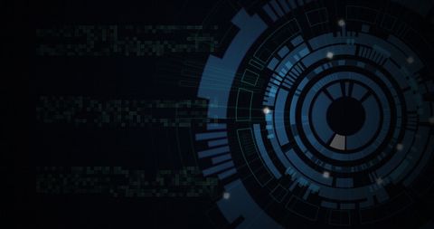 Digital Interface with Futuristic Elements and Light Spots - Download Free Stock Images Pikwizard.com