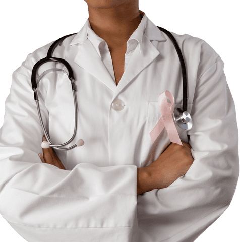 Transparent Doctor with Breast Cancer Awareness Ribbon - Download Free Stock Videos Pikwizard.com