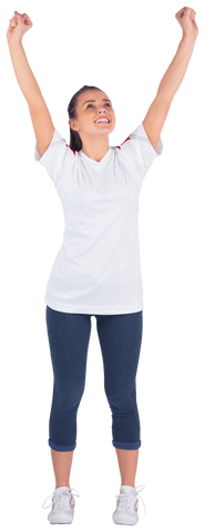 transparent happy sports fan cheering with raised arms - Download Free Stock Videos Pikwizard.com
