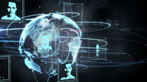 Global Digital Connectivity and Data Exchange Animation