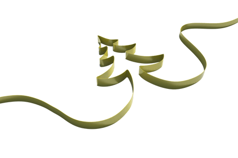 Creative Green Christmas Tree Ribbon on Transparent Background - Download Free Stock Videos Pikwizard.com