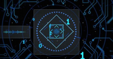 Futuristic Digital Interface with Data Processing Visualizations - Download Free Stock Images Pikwizard.com