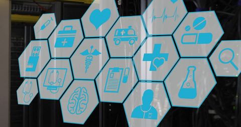 Medical Data Networking Over Computer Servers in Laboratory - Download Free Stock Images Pikwizard.com