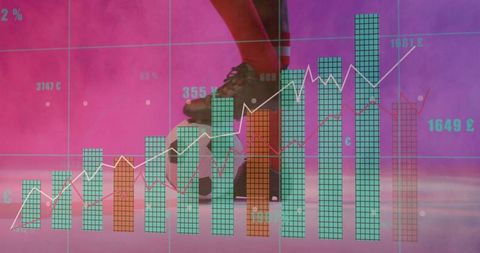 Athletic Performance Analytics with Soccer Ball and Data Charts