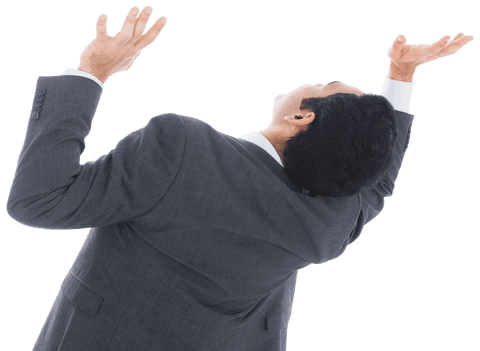 businessman gesturing upward on transparent background - Download Free Stock Videos Pikwizard.com
