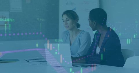 diverse business professionals analyzing financial data on laptop - Download Free Stock Images Pikwizard.com