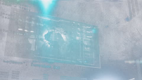 Futuristic Interface Displaying Global Data Analytics and Technology