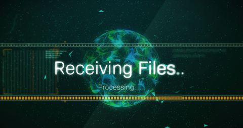 Data Processing Over Digital Globe Interface - Download Free Stock Images Pikwizard.com