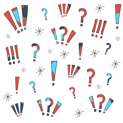 vibrant question and exclamation marks pattern on transparent background - Download Free Stock Videos Pikwizard.com