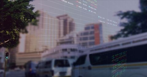 Digital Data Overlay on Urban Traffic Scene for Financial Analysis