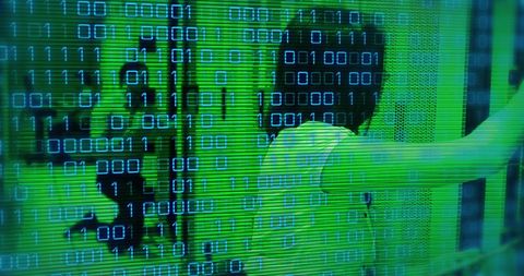 Binary Code and Technician at Data Server - Download Free Stock Images Pikwizard.com