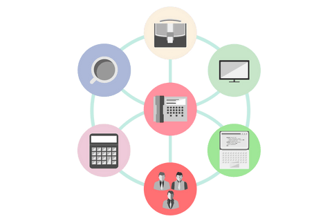 Transparent Business Icons Connected in Colorful Circles - Download Free Stock Videos Pikwizard.com