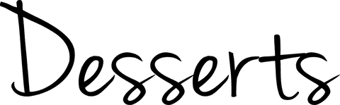 Transparent 'desserts' typography design