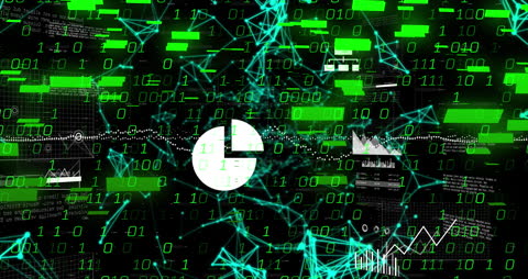 Futuristic Data Processing Animation Display