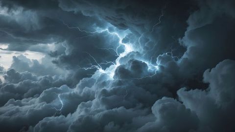 electric storm with striking branching lightning in cumulonimbus clouds - Download Free Stock Images Pikwizard.com