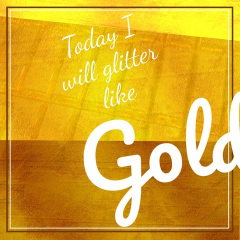 Glittering Gold Inspirational Quote Design - Download Free Stock Templates Pikwizard.com