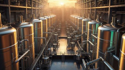 Stainless Steel Tanks in Industrial Production Facility - Download Free Stock Images Pikwizard.com