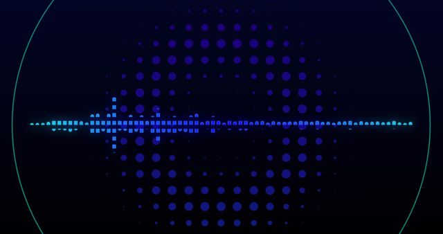 Abstract Digital Sound Wave on Blue Background - Download Free Stock Images Pikwizard.com