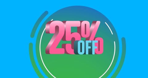 Bright 25% Off Discount Promotion Graphic - Download Free Stock Images Pikwizard.com