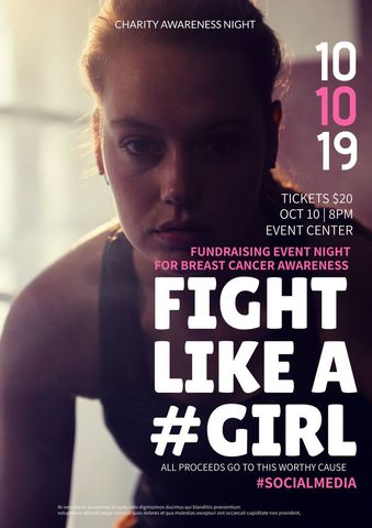 empowered woman advocating breast cancer awareness - Download Free Stock Templates Pikwizard.com