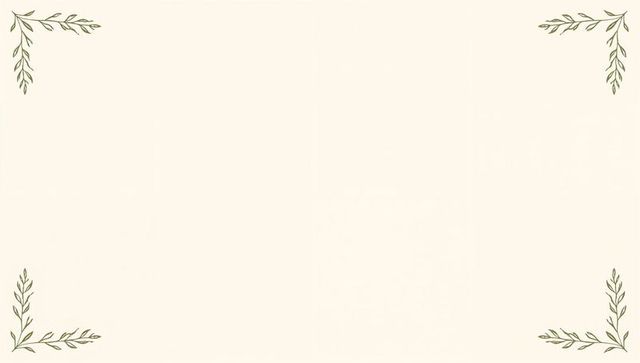 Cream stationery with olive-green corner sprigs minimal botanical invitation template