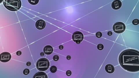 Animation Illustrating Network Connections of Devices on Digital Interface