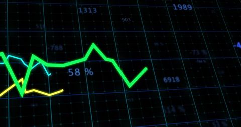 Financial Data Analysis with Digital Grid Chart - Download Free Stock Images Pikwizard.com