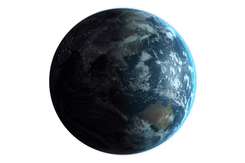 transparent earth graphic showing night lights - Download Free Stock Videos Pikwizard.com