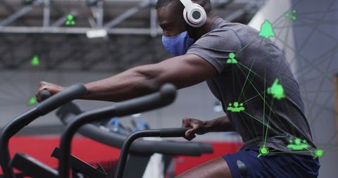 Digital health and fitness in modern gym setting
