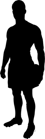 Transparent Silhouette of Rugby Player Holding Ball in Athletic Pose - Download Free Stock Videos Pikwizard.com