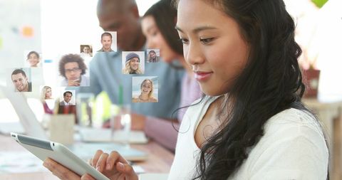 Creative Designer Utilizing Digital Tablet in Team Environment - Download Free Stock Images Pikwizard.com