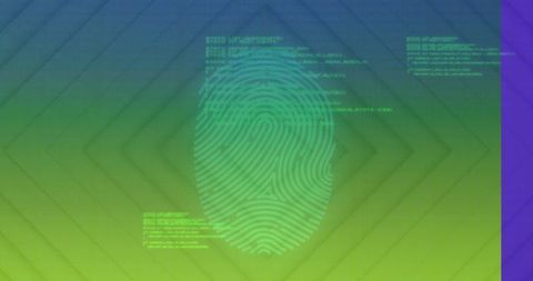 digital fingerprint with layers of code on geometric background - Download Free Stock Images Pikwizard.com