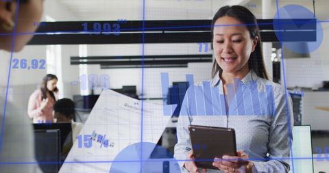 businesswomen analyzing data on digital tablets in modern office - Download Free Stock Images Pikwizard.com
