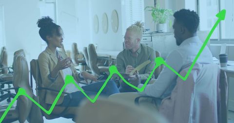 Diverse Business Team Analyzing Growth Data in Modern Office - Download Free Stock Images Pikwizard.com