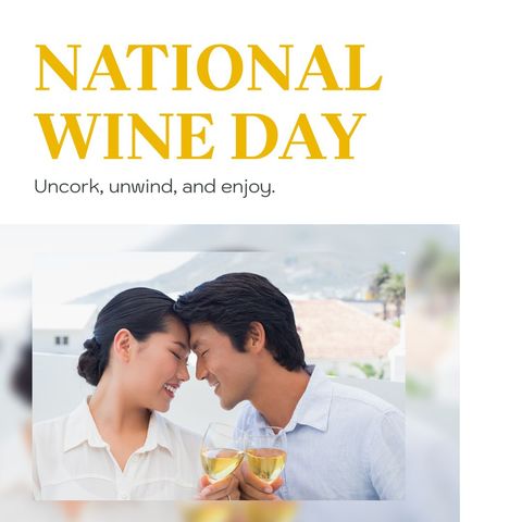 asian couple celebrating national wine day together hosting romantic toast - Download Free Stock Templates Pikwizard.com