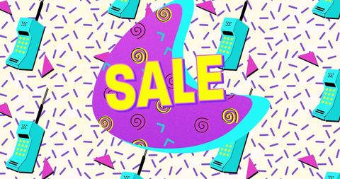 Vibrant retro sale concept