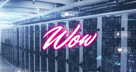Enhanced Digital Server Room with Social Media Notifications