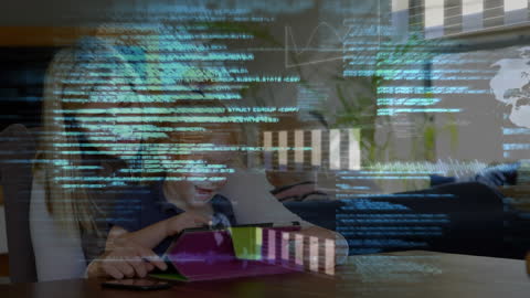 Happy Mother and Daughter Exploring Digital Technology Together