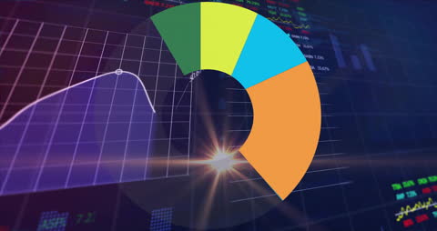 Dynamic Financial Data Visualization with Pie Chart and Grid