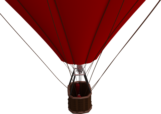 Red Hot Air Balloon with Transparent Background High Angle Perspective - Download Free Stock Videos Pikwizard.com