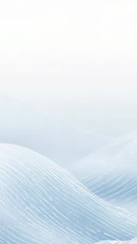 Flowing Line Wave Animation Over Soft Blue Gradient Vertical Background Loop