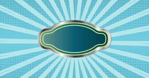 Retro Sign with Rays and Copy Space for Celebration