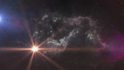 Cosmic Wonder: Glowing Stars and Energy vMoving Through Space