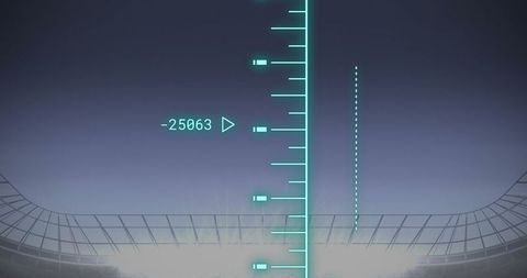 Digital data visualization in modern sports stadium