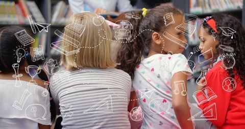 Teacher Engaging Diverse Students with Illustrated Learning Concepts