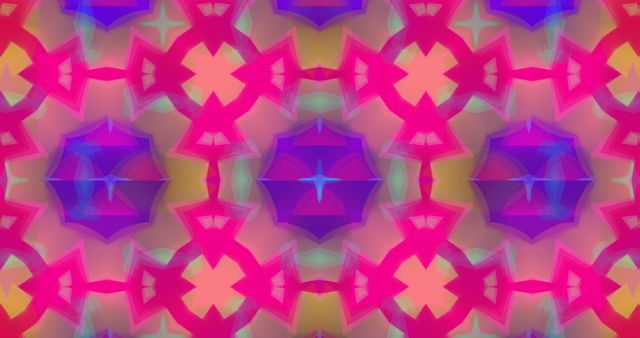 Hypnotic Kaleidoscopic Pattern in Vibrant Pink, Green, and Yellow - Download Free Stock Images Pikwizard.com