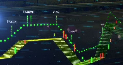 Digital Financial Graphs and Data in Motion - Download Free Stock Images Pikwizard.com