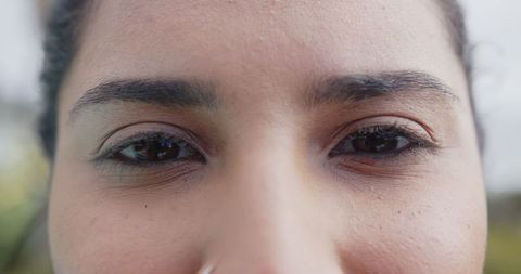 Close-up Portrait with Natural Beauty Focus and Silver Nose Stud